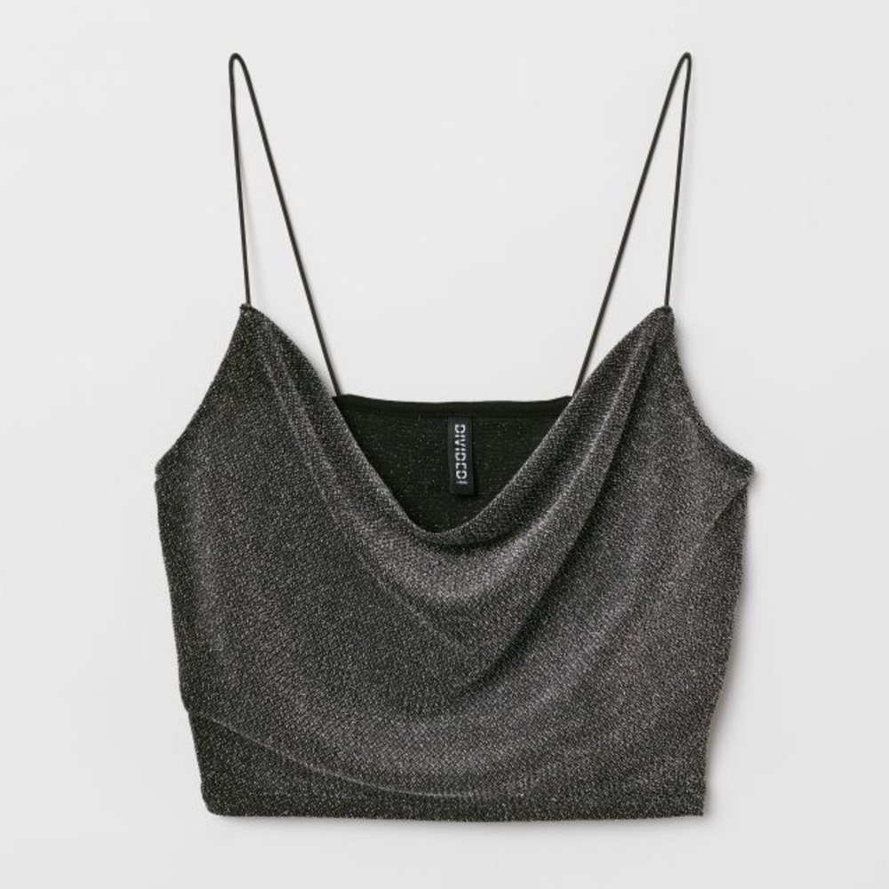 NEW H&M Glittery Crop Top